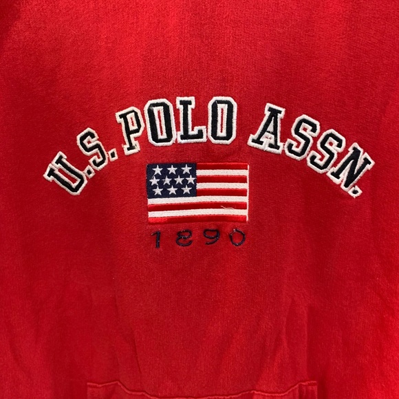 U.S. Polo Assn. Red Hoodie, XL - Picture 2 of 3